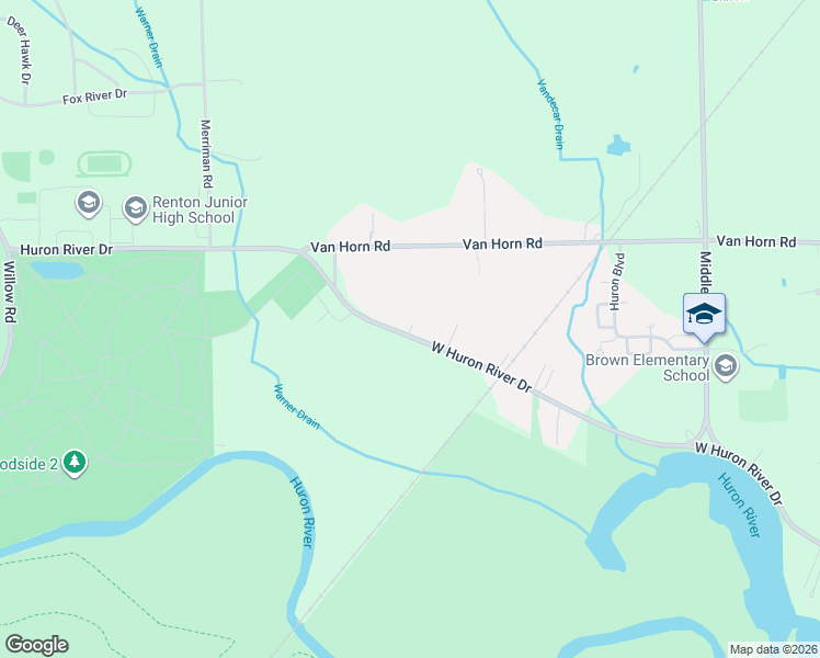 map of restaurants, bars, coffee shops, grocery stores, and more near 30328 West Huron River Drive in Flat Rock