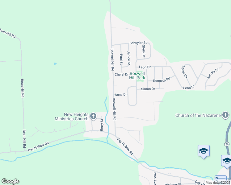 map of restaurants, bars, coffee shops, grocery stores, and more near 234 Boswell Hill Rd in Endicott