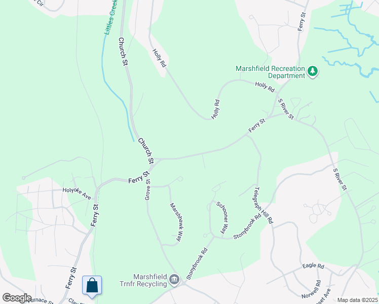 map of restaurants, bars, coffee shops, grocery stores, and more near 649 Ferry Street in Marshfield