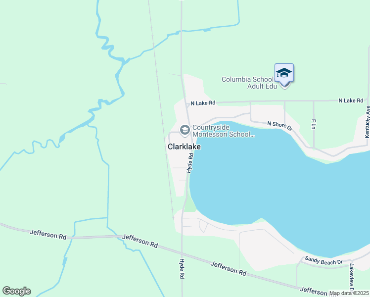 map of restaurants, bars, coffee shops, grocery stores, and more near in Clarklake
