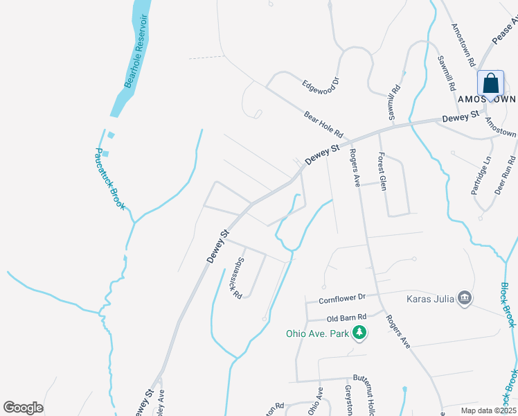 map of restaurants, bars, coffee shops, grocery stores, and more near 550 Dewey Street in West Springfield