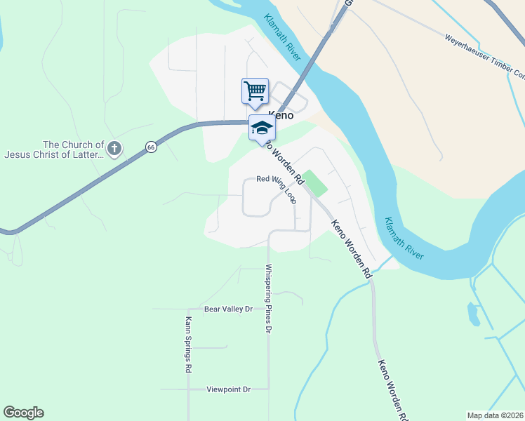 map of restaurants, bars, coffee shops, grocery stores, and more near 15545 Green Wing Loop in Keno