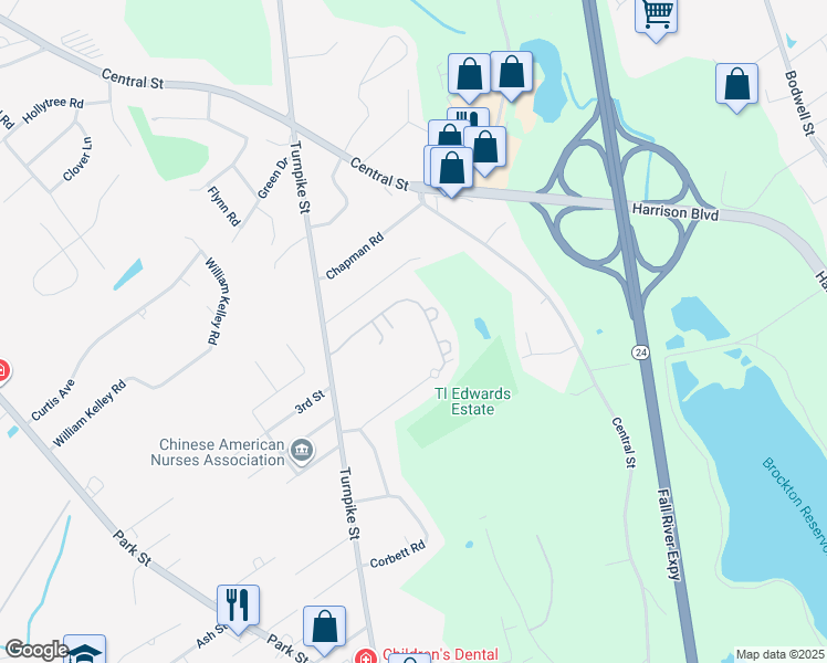 map of restaurants, bars, coffee shops, grocery stores, and more near 6 Onset Lane in Stoughton