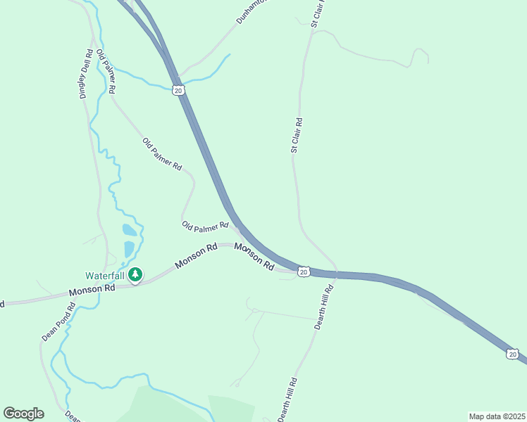 map of restaurants, bars, coffee shops, grocery stores, and more near 12-62 Saint Claire Road in Brimfield