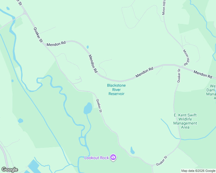 map of restaurants, bars, coffee shops, grocery stores, and more near 374 Mendon Road in Northbridge