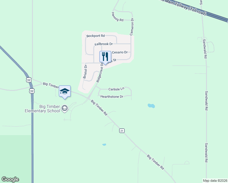 map of restaurants, bars, coffee shops, grocery stores, and more near 2573 Carlisle Lane in Hampshire