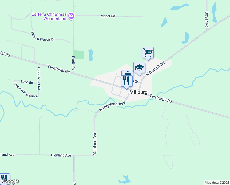 map of restaurants, bars, coffee shops, grocery stores, and more near 4758 South Street in Benton Harbor