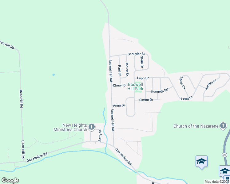 map of restaurants, bars, coffee shops, grocery stores, and more near 901 Cheryl Drive in Endicott