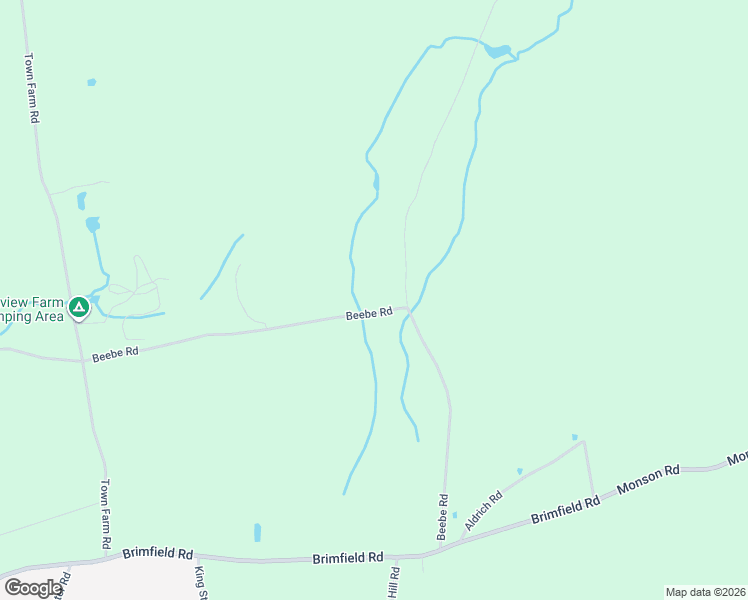 map of restaurants, bars, coffee shops, grocery stores, and more near 14 Old Reed Road in Monson