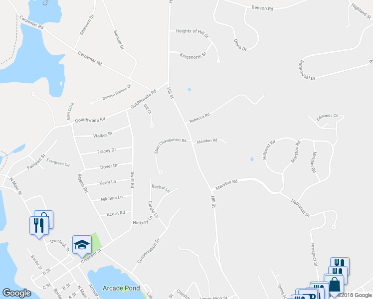 map of restaurants, bars, coffee shops, grocery stores, and more near 481 Hill Street in Northbridge