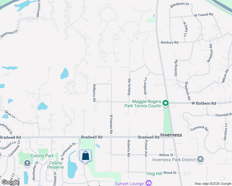 map of restaurants, bars, coffee shops, grocery stores, and more near 221 North Haman Road in Inverness