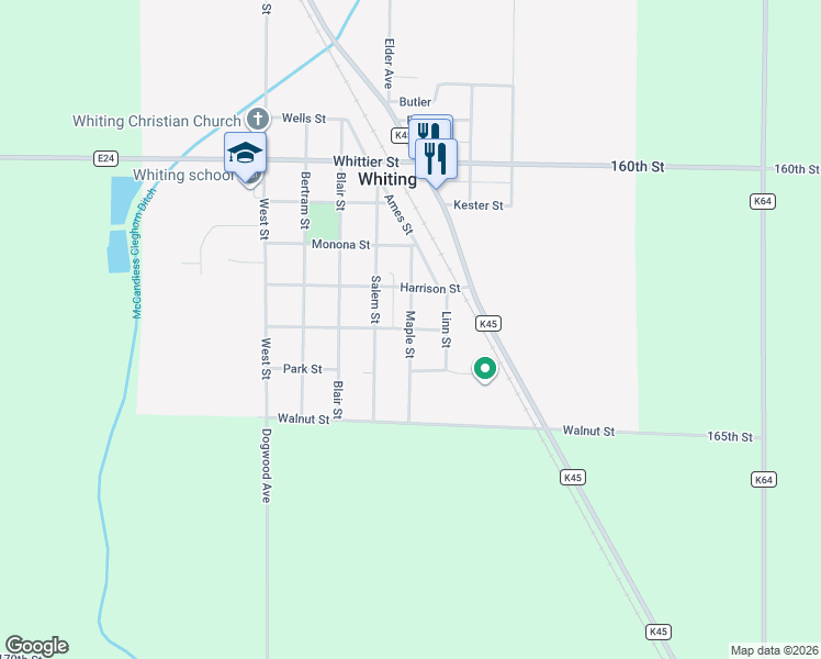 map of restaurants, bars, coffee shops, grocery stores, and more near 715 Plymouth Street in Whiting