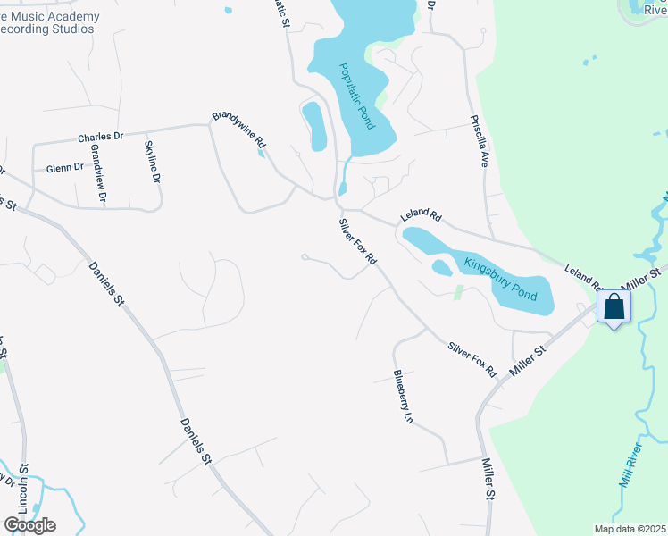 map of restaurants, bars, coffee shops, grocery stores, and more near Eagles Nest Way in Franklin