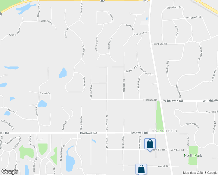 map of restaurants, bars, coffee shops, grocery stores, and more near 221 North Haman Road in Inverness