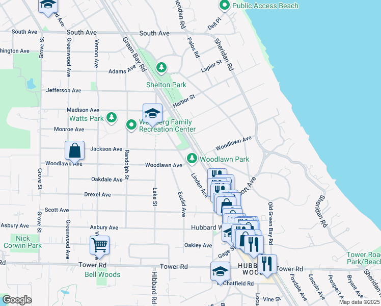 map of restaurants, bars, coffee shops, grocery stores, and more near 312 Jackson Avenue in Glencoe