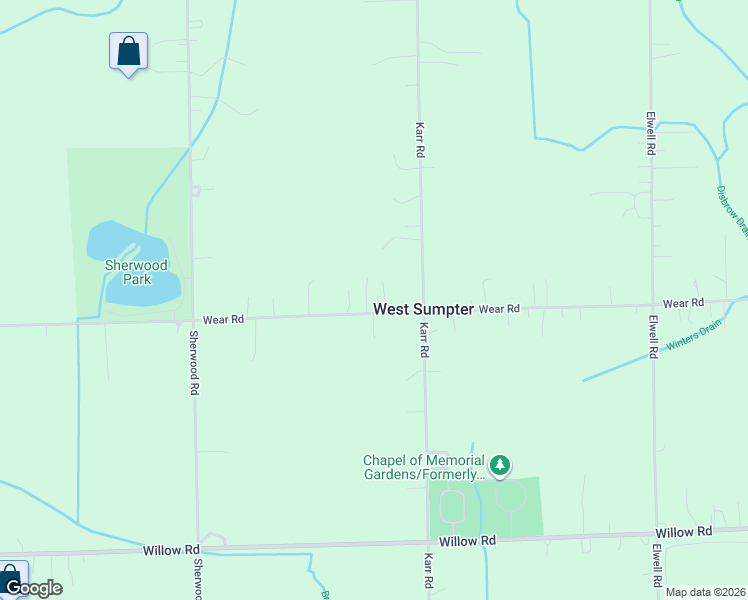map of restaurants, bars, coffee shops, grocery stores, and more near 48640 Wear Road in Belleville
