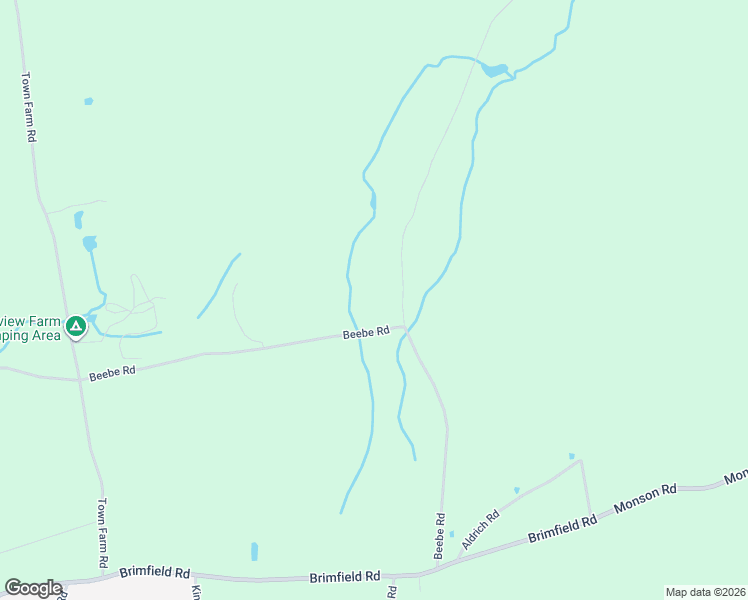 map of restaurants, bars, coffee shops, grocery stores, and more near 14 Old Reed Road in Monson