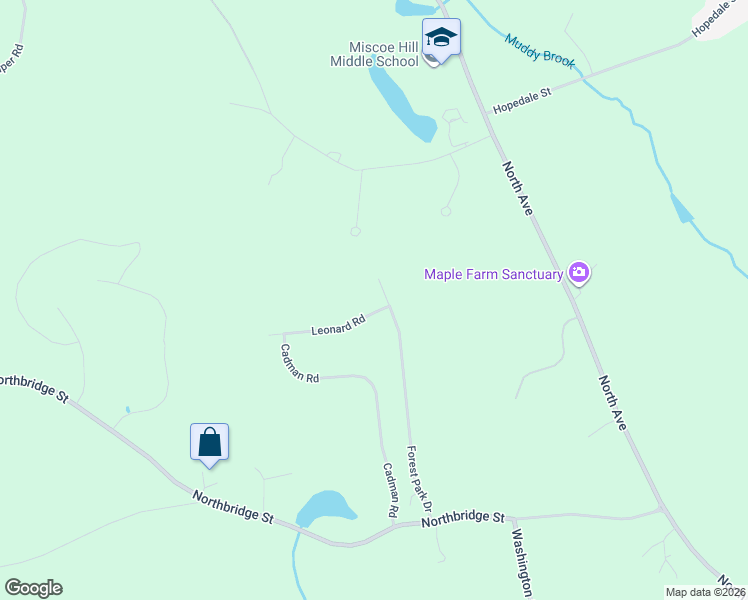 map of restaurants, bars, coffee shops, grocery stores, and more near 22 Forest Park Drive in Mendon