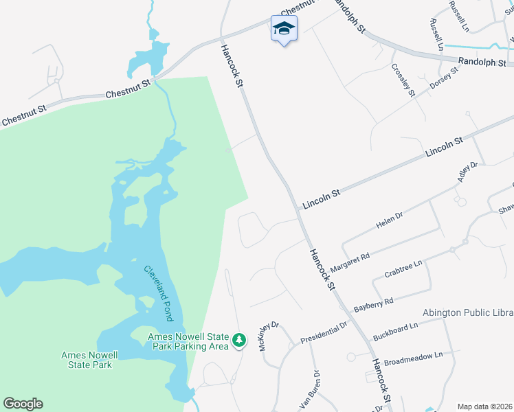 map of restaurants, bars, coffee shops, grocery stores, and more near 198 Patricia Drive in Abington