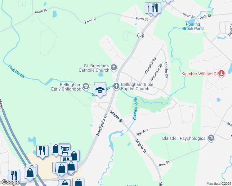 map of restaurants, bars, coffee shops, grocery stores, and more near 359 Hartford Avenue in Bellingham