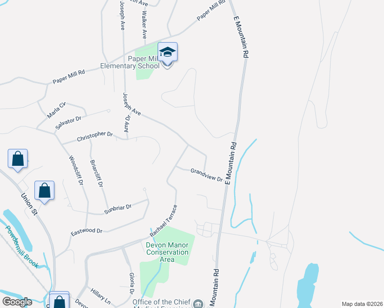 map of restaurants, bars, coffee shops, grocery stores, and more near 24 Joseph Avenue in Westfield
