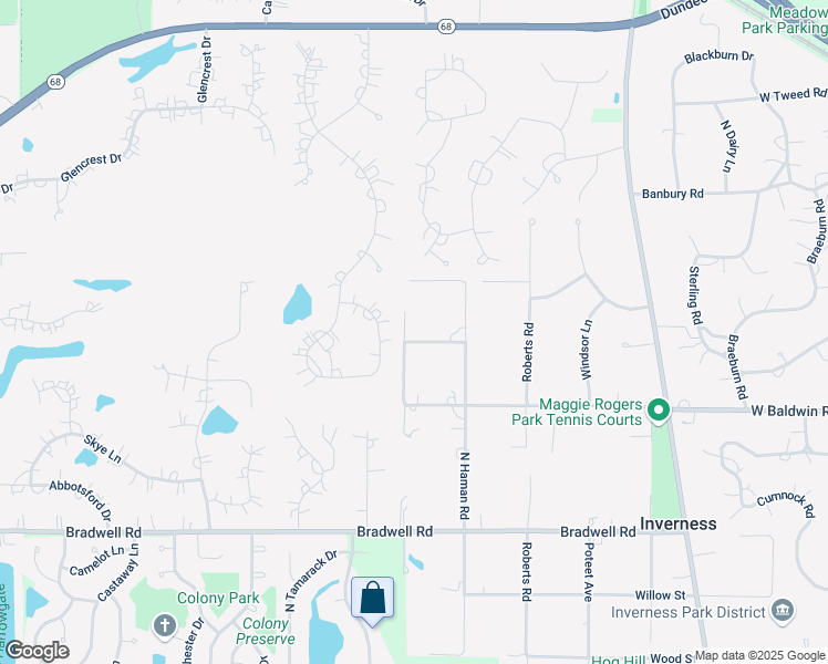 map of restaurants, bars, coffee shops, grocery stores, and more near 1717 Galloway Circle in Inverness