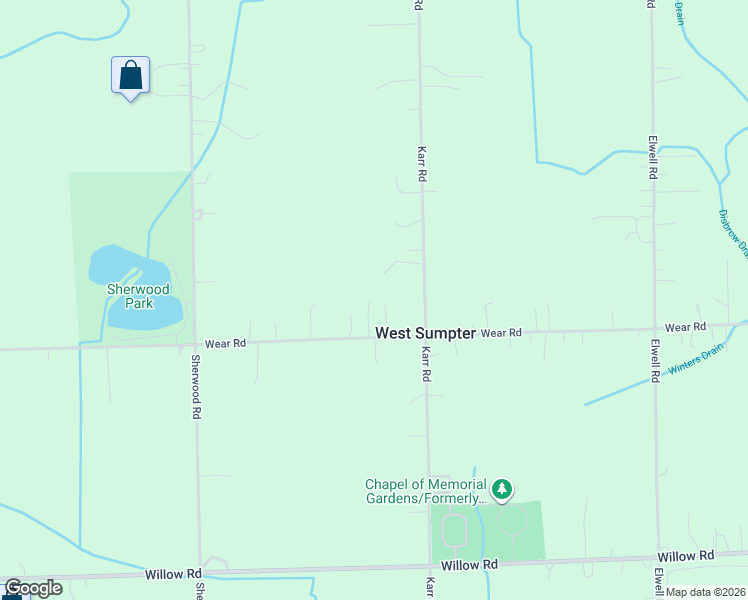 map of restaurants, bars, coffee shops, grocery stores, and more near 48640 Wear Road in Belleville