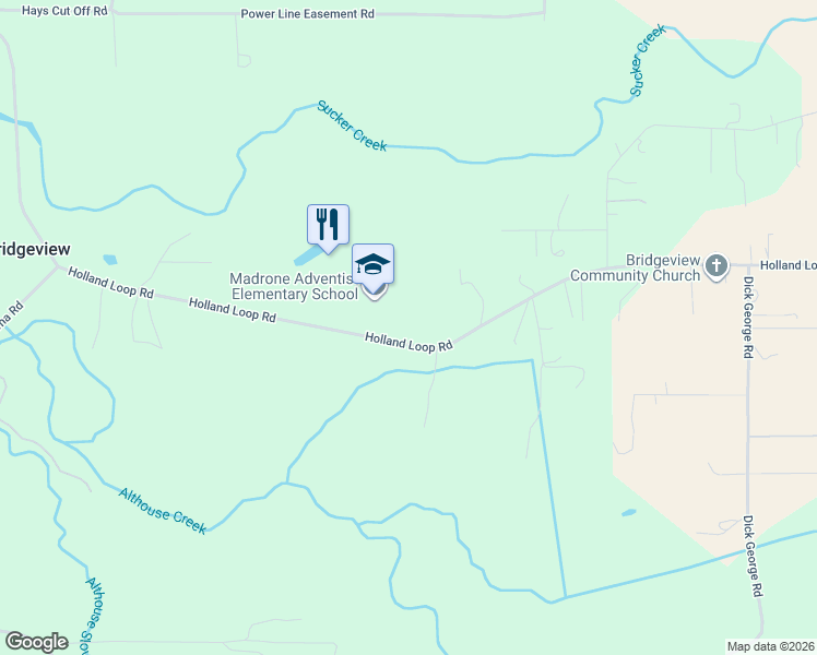 map of restaurants, bars, coffee shops, grocery stores, and more near 4420 Holland Loop Road in Cave Junction