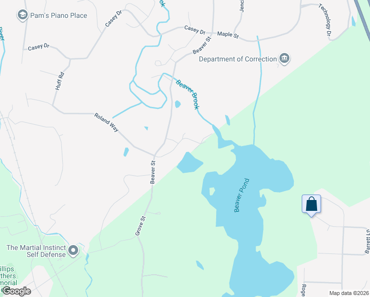 map of restaurants, bars, coffee shops, grocery stores, and more near 154 Beaver Street in Milford
