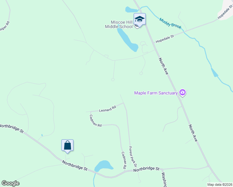 map of restaurants, bars, coffee shops, grocery stores, and more near 22 Forest Park Drive in Mendon
