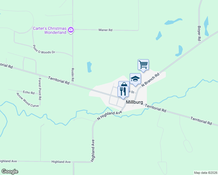 map of restaurants, bars, coffee shops, grocery stores, and more near 564 4th Street in Benton Harbor