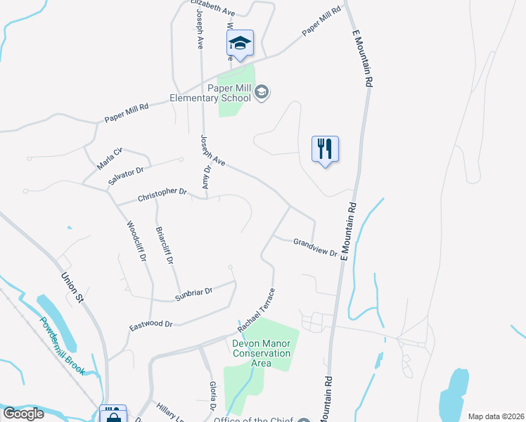 map of restaurants, bars, coffee shops, grocery stores, and more near 48 Joseph Avenue in Westfield