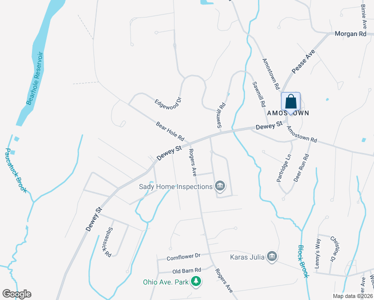 map of restaurants, bars, coffee shops, grocery stores, and more near 735 Rogers Avenue in West Springfield