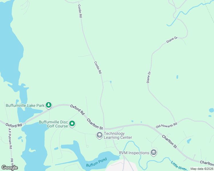 map of restaurants, bars, coffee shops, grocery stores, and more near 21 Conlin Rd in Oxford