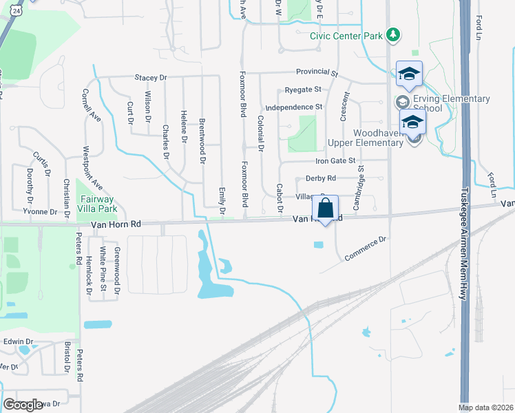 map of restaurants, bars, coffee shops, grocery stores, and more near 24824 Colonial Court in Trenton