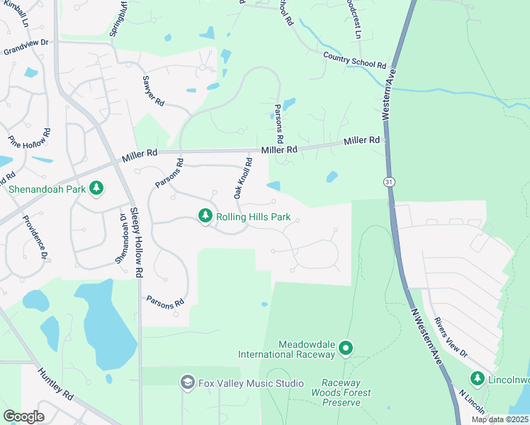 map of restaurants, bars, coffee shops, grocery stores, and more near 3206 Pine Woods Lane in Carpentersville