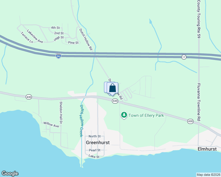 map of restaurants, bars, coffee shops, grocery stores, and more near 3029 Dutch Hollow Road in Bemus Point