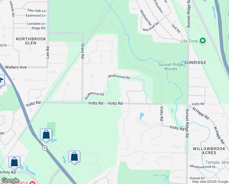 map of restaurants, bars, coffee shops, grocery stores, and more near 1516 Lawrence Lane in Northbrook