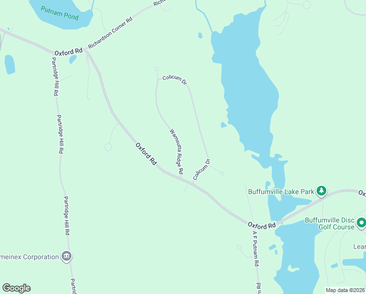 map of restaurants, bars, coffee shops, grocery stores, and more near 6 Wamsutta Ridge Road in Charlton