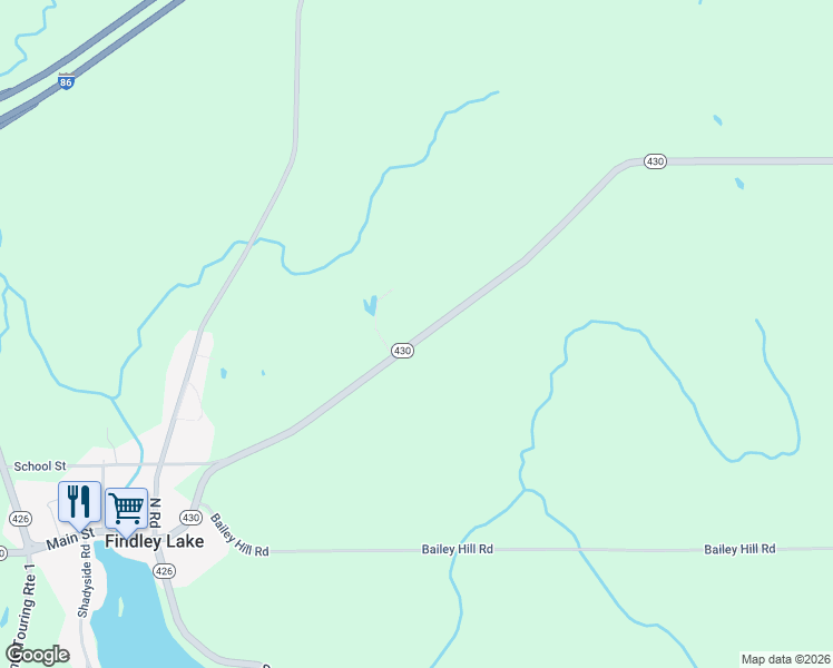 map of restaurants, bars, coffee shops, grocery stores, and more near 10186 New York 430 in Sherman