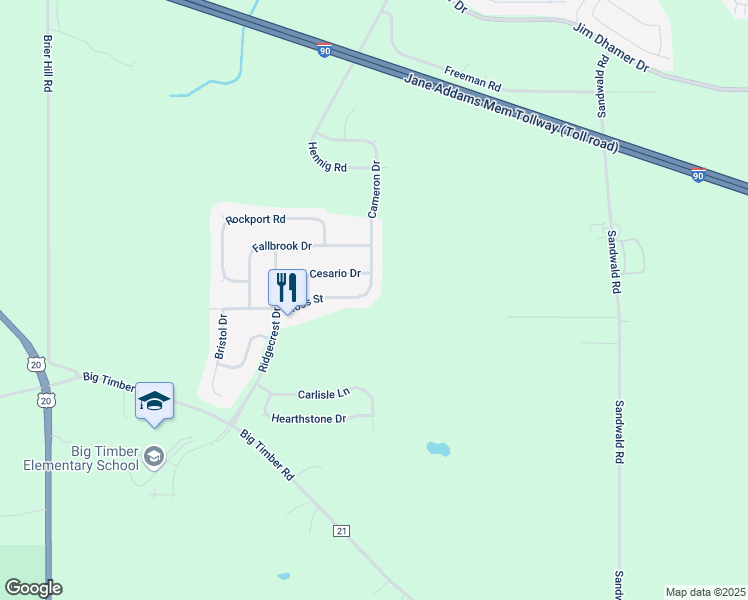 map of restaurants, bars, coffee shops, grocery stores, and more near 1671 Cameron Drive in Hampshire