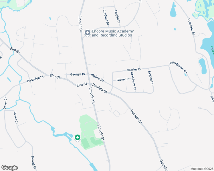 map of restaurants, bars, coffee shops, grocery stores, and more near 14 Skyline Drive in Franklin