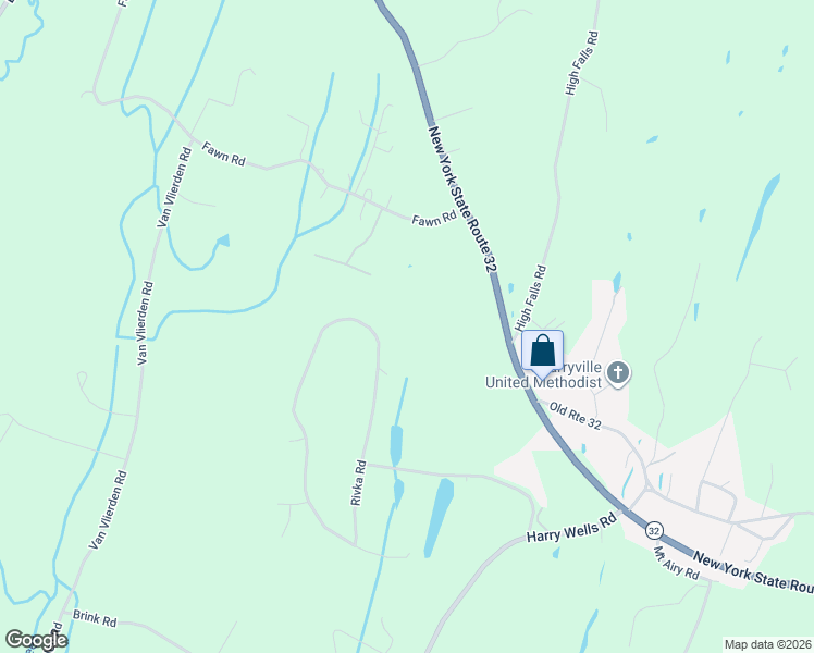 map of restaurants, bars, coffee shops, grocery stores, and more near 166 Rivka Road in Saugerties