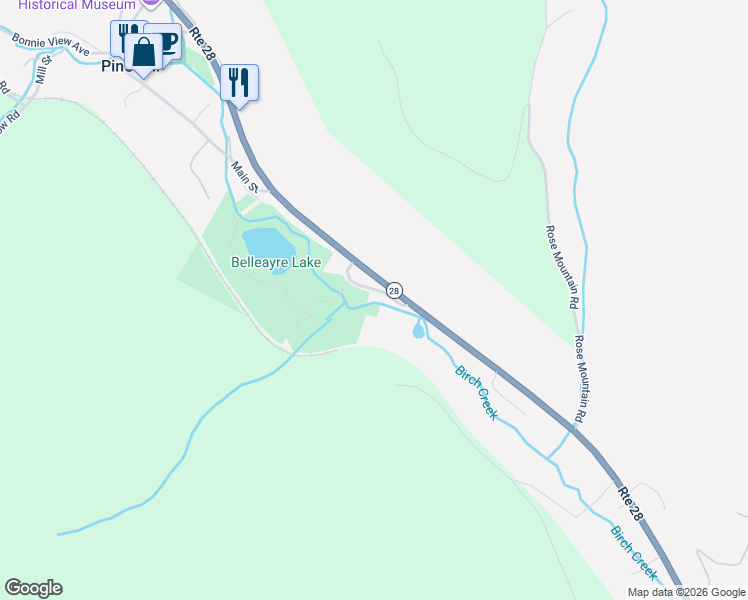 map of restaurants, bars, coffee shops, grocery stores, and more near 8910 New York 28 in Pine Hill