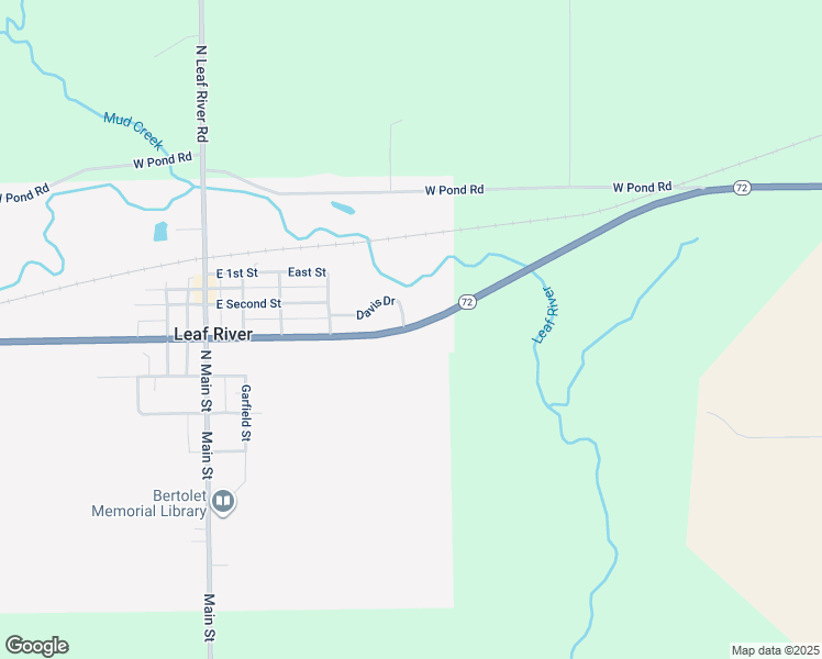 map of restaurants, bars, coffee shops, grocery stores, and more near 2301-2499 East 3rd Street in Leaf River