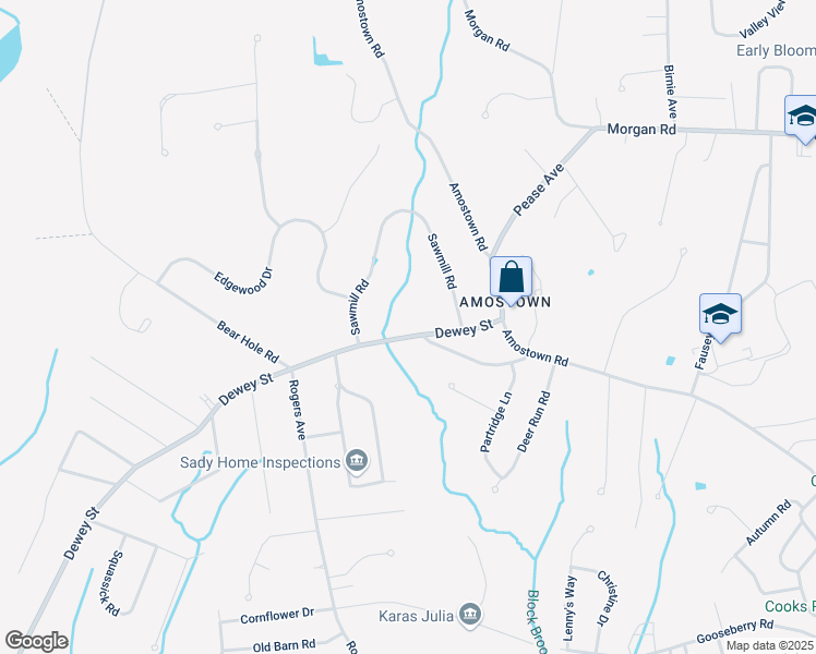 map of restaurants, bars, coffee shops, grocery stores, and more near 881 Dewey Street in West Springfield