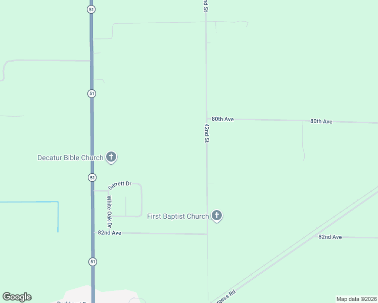 map of restaurants, bars, coffee shops, grocery stores, and more near 80380 42nd Street in Decatur