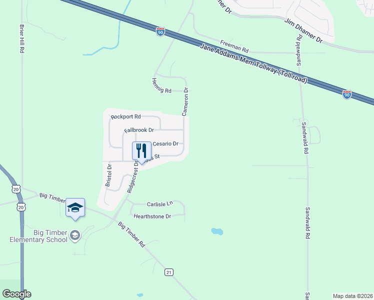 map of restaurants, bars, coffee shops, grocery stores, and more near 1671 Cameron Drive in Hampshire