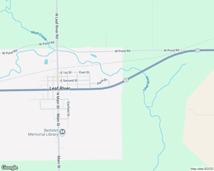 map of restaurants, bars, coffee shops, grocery stores, and more near 420 East 3rd Street in Leaf River