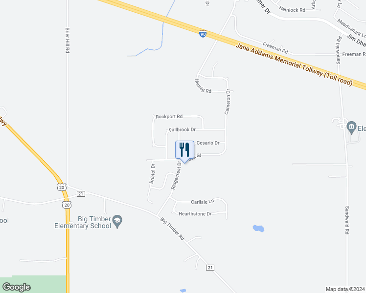 map of restaurants, bars, coffee shops, grocery stores, and more near 1671 Ridgecrest in Hampshire